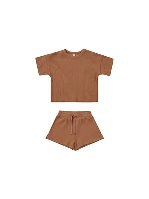 Clay Waffle Short Set