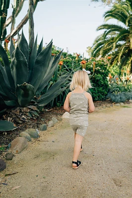 Sage Floral Tank + Biker Short Set