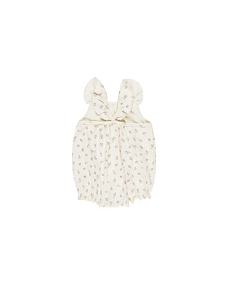 Fleur Ribbed Ruffle Romper
