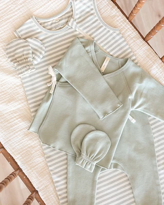 Sage Stripe Jersey Sleep Bag
