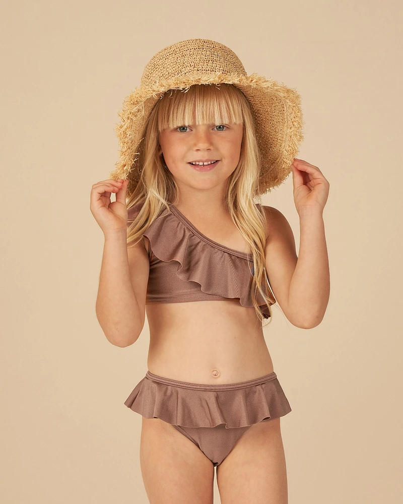 Mulberry Shimmer Skirted Bikini