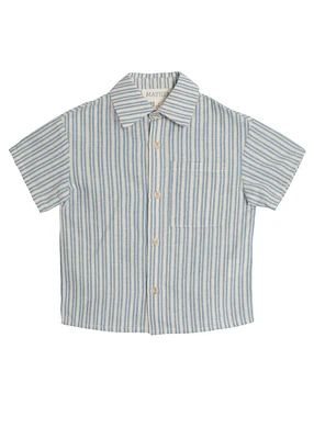 Breezy Blue Stripe Button-Up