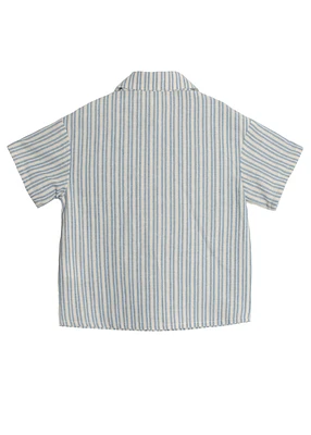 Breezy Blue Stripe Button-Up