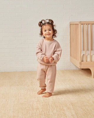Blush Waffle Slouch Set