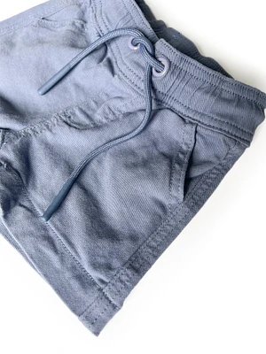 Blue Cotton Twill Short