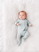 Zippered Footie - Sage