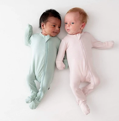 Zippered Footie - Blush
