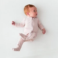 Zippered Footie - Blush