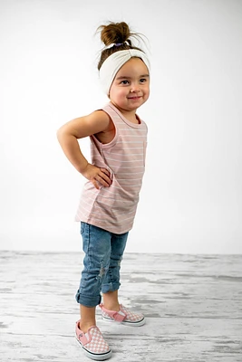 Stripe Pocket Tank - Sun Kissed