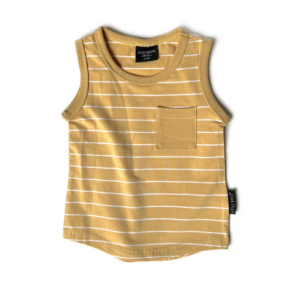 Stripe Pocket Tank - Sunny Day