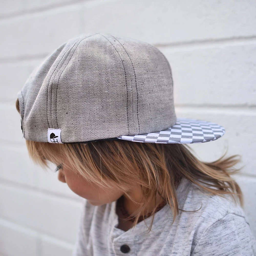 Grey Checkered Trucker