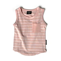 Stripe Pocket Tank - Sun Kissed