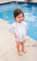 Watercolor Stripe Lyanna Swimsuit