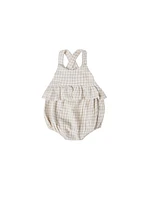 Silver Gingham Penny Romper