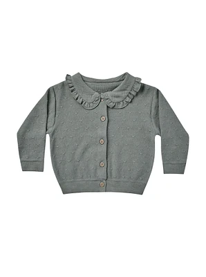 Ruffle Collar Cardigan - Dusk