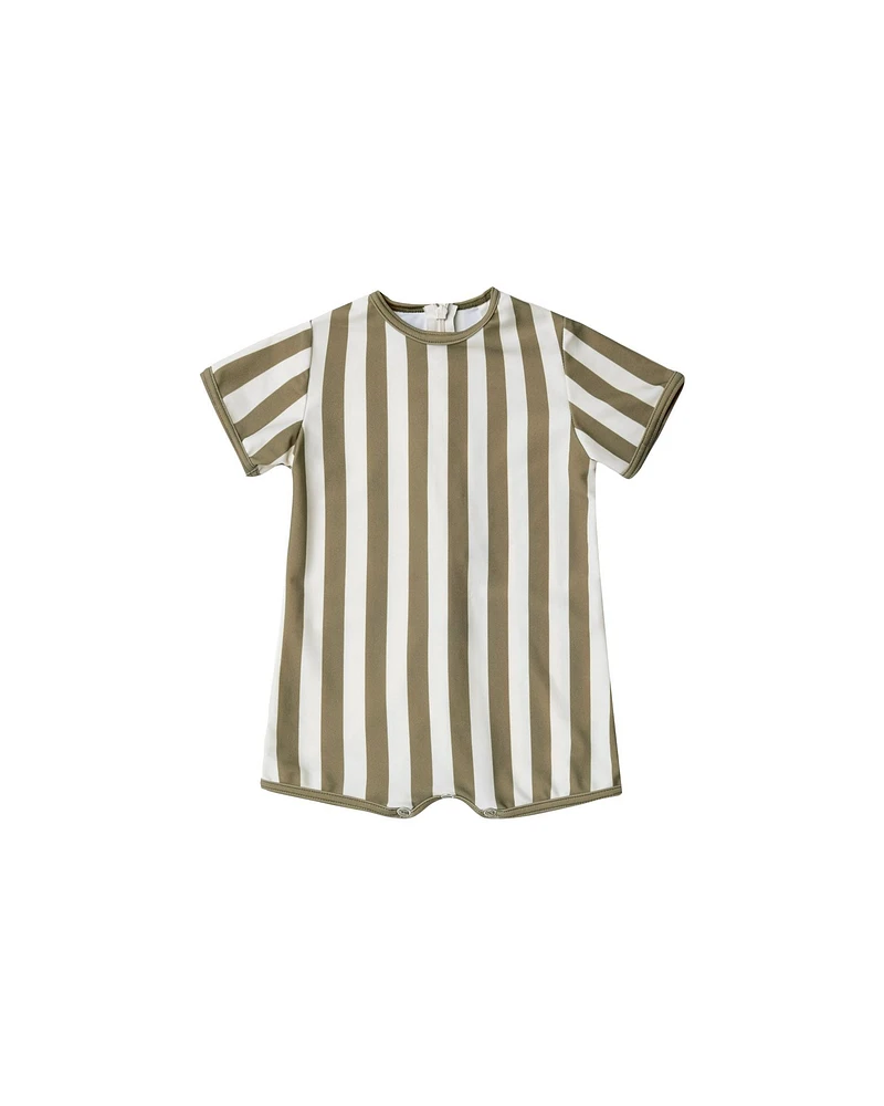 Shorty One-Piece - Olive Stripe