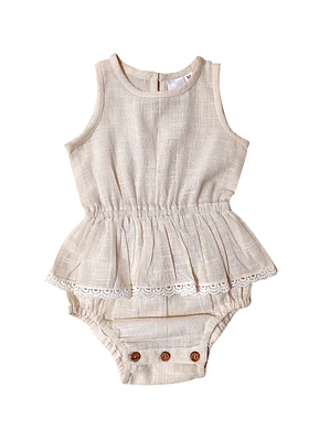 Ivory Ruffle Bubble Romper