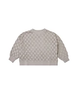 Cloud Check Boxy Pullover