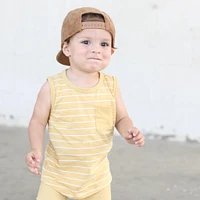 Stripe Pocket Tank - Sunny Day
