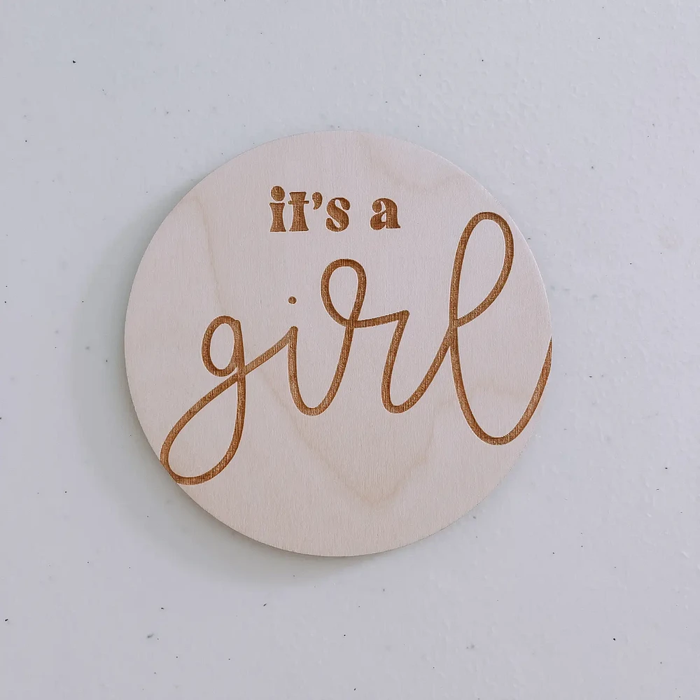 Gender Reveal Wooden Sign