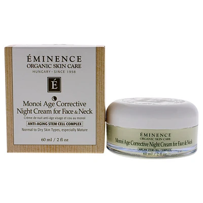 Monoi Age Corrective Night Cream for Face and Neck by Eminence for Uni