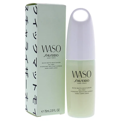 Waso Quick Matte Moisturizer Oil-Free by Shiseido for Women - 2.5 oz M