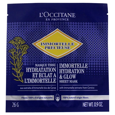 Immortelle Hydrating and Glow Sheet Mask by LOccitane for Unisex - 1 P