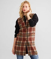 Flannel Longline Vest