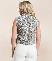 Cheetah Trucker Denim Vest