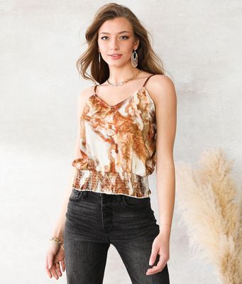 Willow & Root Marbled Satin Tank Top