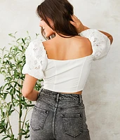 Sweetheart Lace Cropped Top