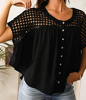 Pieced Crochet Blouse