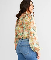 Floral Chiffon Blouse