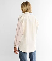 Striped Color Block Blouse