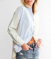 Striped Color Block Blouse
