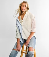 Striped Color Block Blouse