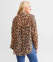 Cheetah Chiffon Blouse