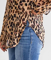 Cheetah Chiffon Blouse