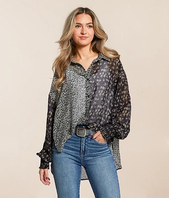 Acoa Mixed Floral Chiffon Blouse