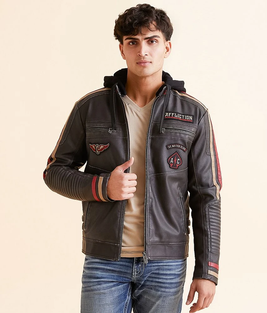 Affliction American Customs Moto Club Hooded Jacket