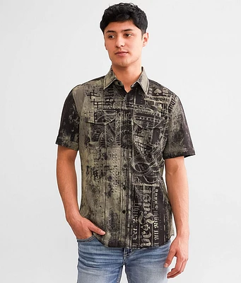 Affliction Motorway Chaos Stretch Shirt