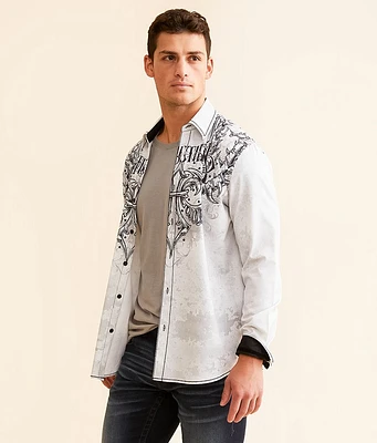 Affliction Vertibrate Stretch Shirt