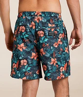 War Flowers Stretch Swim Trunks