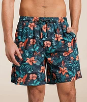 War Flowers Stretch Swim Trunks