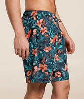 War Flowers Stretch Swim Trunks