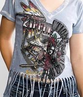 Roadie Split Cropped T-Shirt