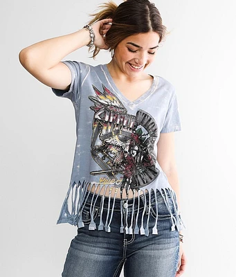 Roadie Split Cropped T-Shirt