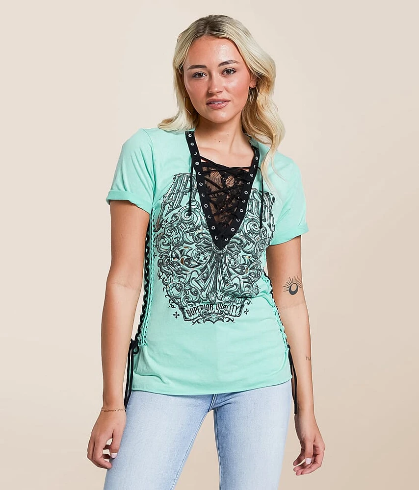 Solution Lace-Up T-Shirt