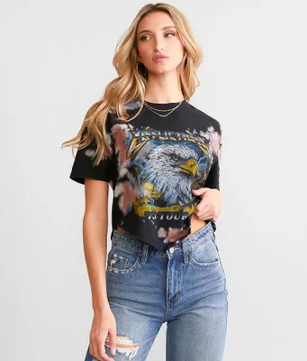 Affliction American Customs Eagle '73 Tour Cropped T-Shirt
