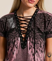 Age Of Winter Lace-Up T-Shirt